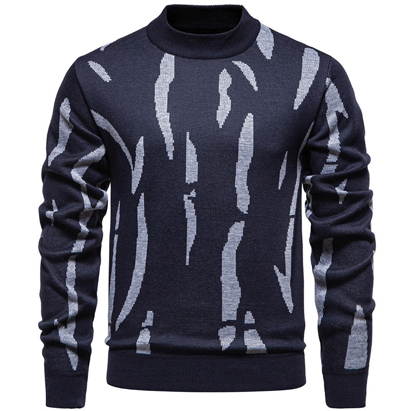Herrens stiliga sweatpullover med unik grafisk mönster Mirla-Eva Jonsson