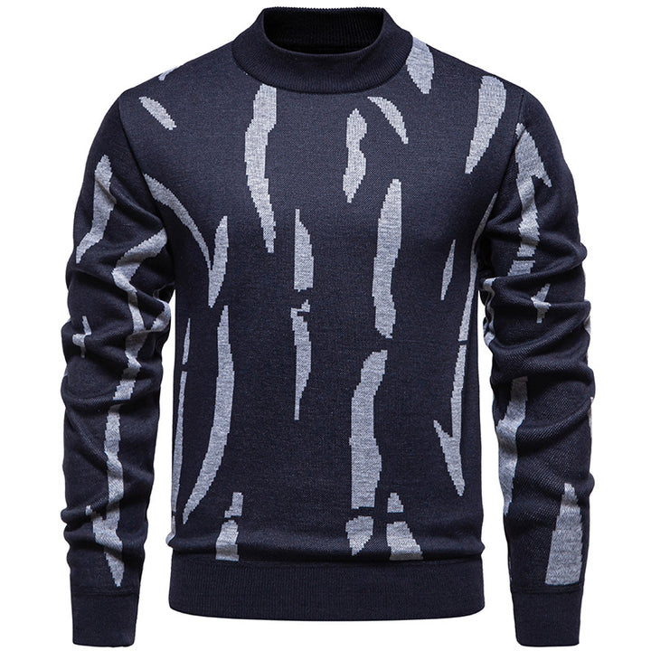 Herrens stiliga sweatpullover med unik grafisk mönster Mirla-Eva Jonsson