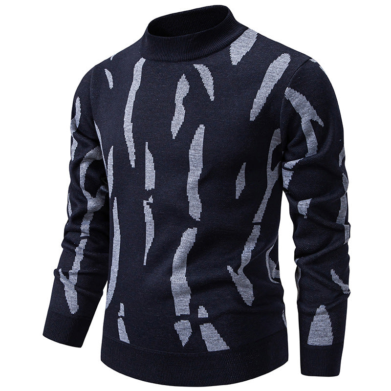 Herrens stiliga sweatpullover med unik grafisk mönster Mirla-Eva Jonsson