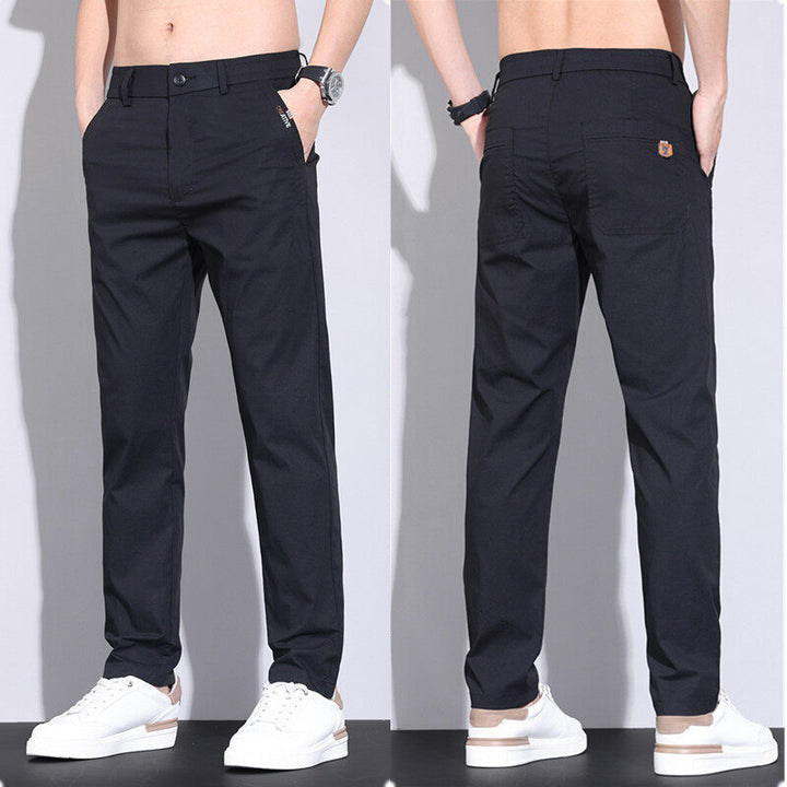 Herrens trendy chinos med elastisk midja och praktiska sidofickor Mirla-Eva Jonsson