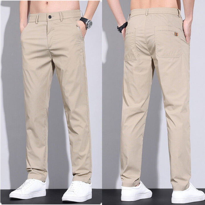 Herrens trendy chinos med elastisk midja och praktiska sidofickor Mirla-Eva Jonsson
