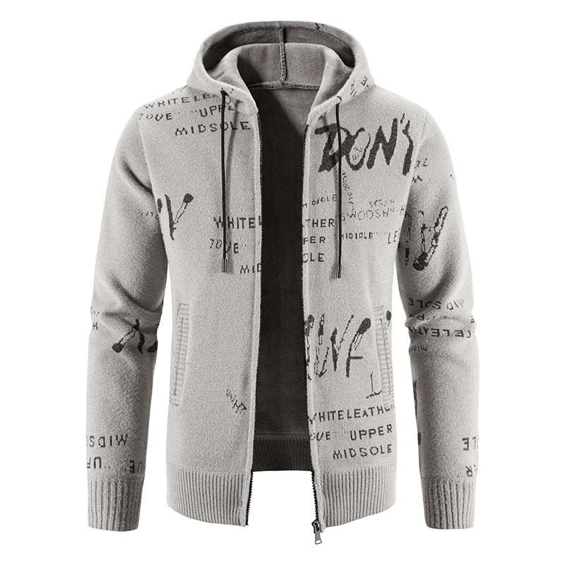 Herrens trendy hooded jacket with creative print Mirla-Eva Jonsson
