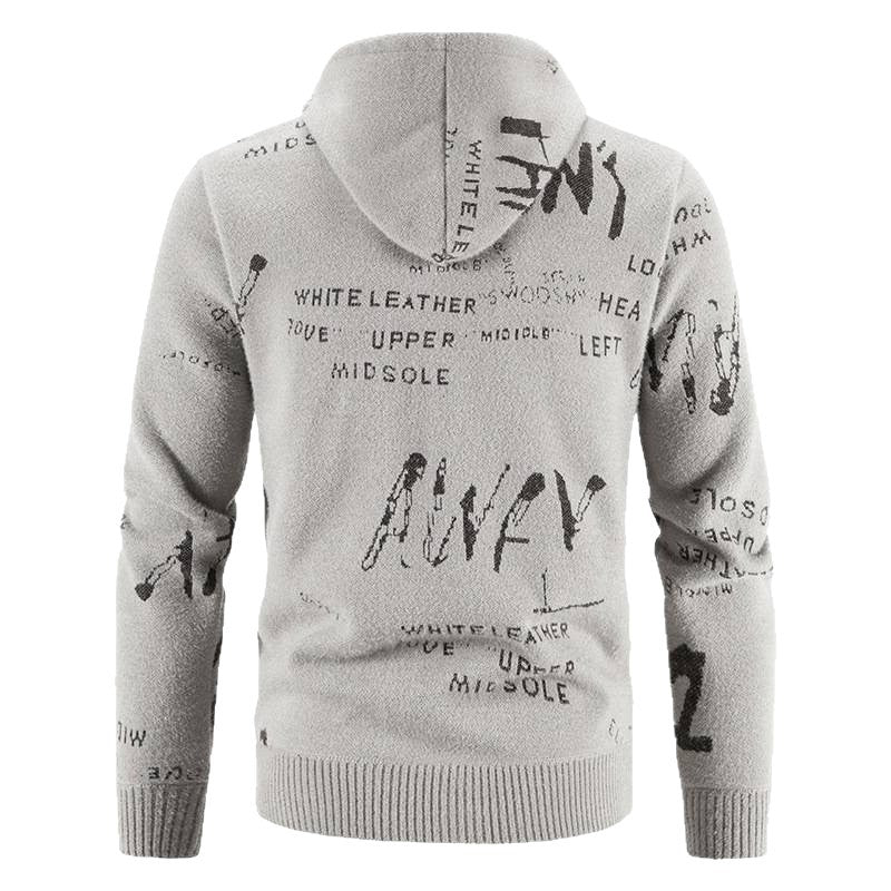Herrens trendy hooded jacket with creative print Mirla-Eva Jonsson