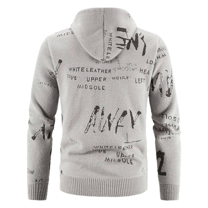 Herrens trendy hooded jacket with creative print Mirla-Eva Jonsson