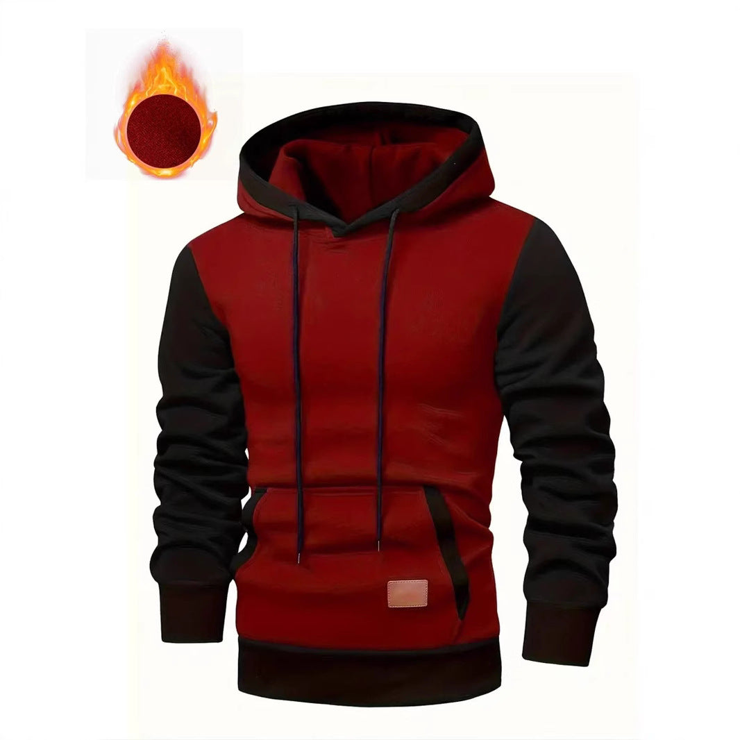 Herrens trendy hoodie med praktiska fickor och kontrasterande design Eva Jonsson-Eva Jonsson