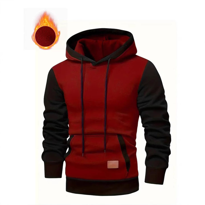 Herrens trendy hoodie med praktiska fickor och kontrasterande design Eva Jonsson-Eva Jonsson