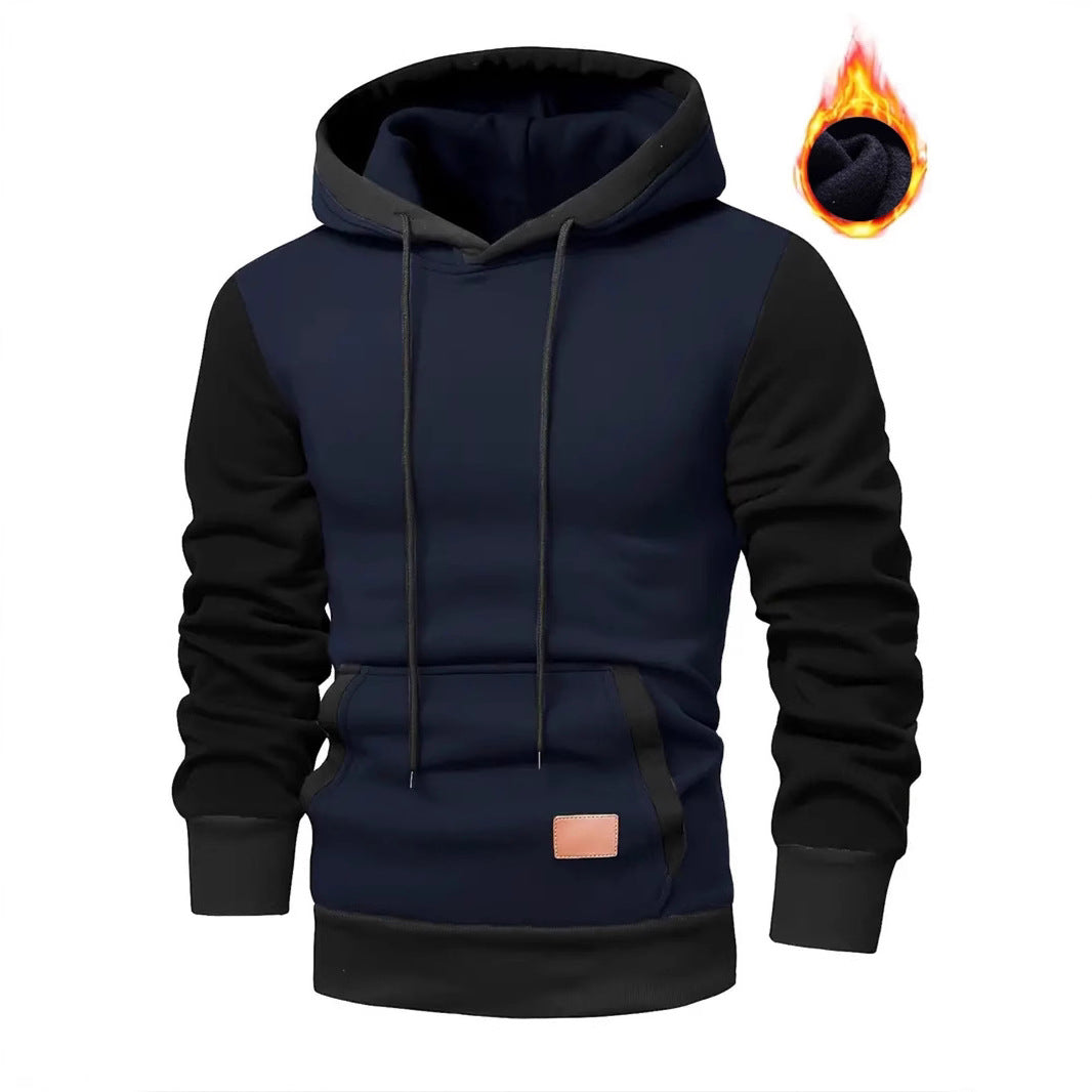 Herrens trendy hoodie med praktiska fickor och kontrasterande design Eva Jonsson-Eva Jonsson