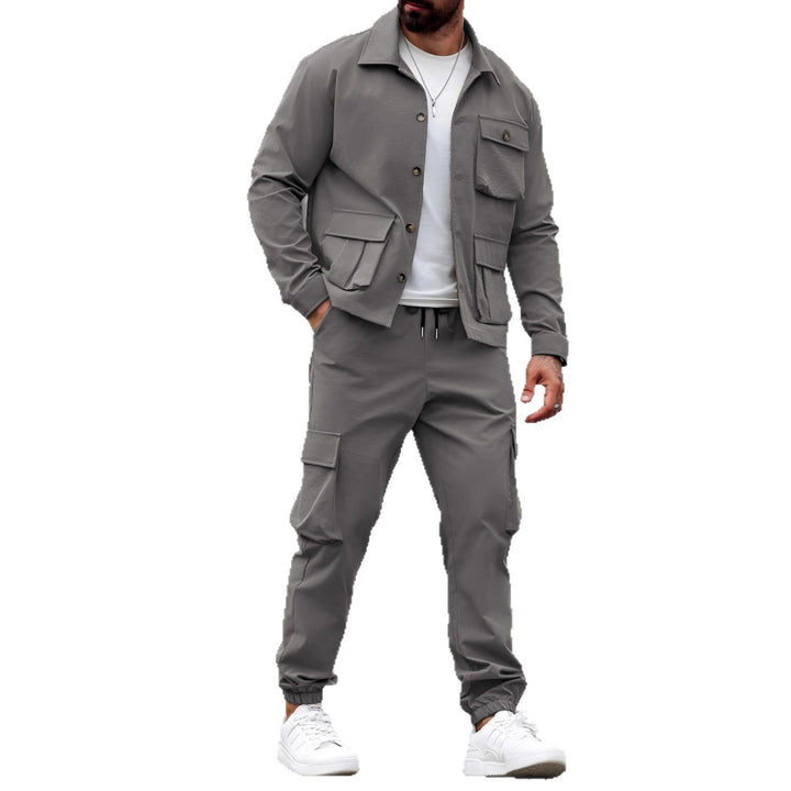 Herrens urban cargo-jacka med praktiska fickor och elastisk midja Mirla-Eva Jonsson