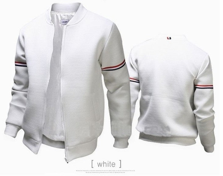 Herrens urban sweatshirtjacka med kontrasterande ränder och bekväm passform Mirla-Eva Jonsson