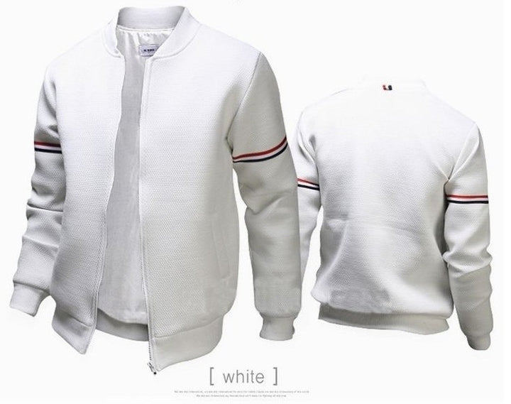 Herrens urban sweatshirtjacka med kontrasterande ränder och bekväm passform Mirla-Eva Jonsson