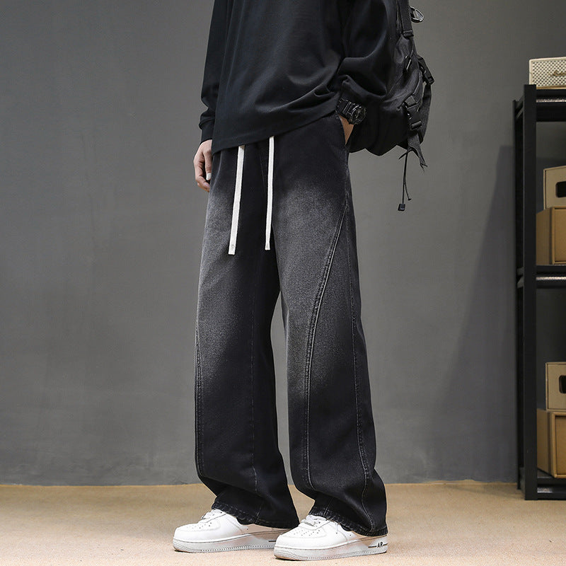 Herrens vida jeans med elastisk midja och modern design Mirla-Eva Jonsson