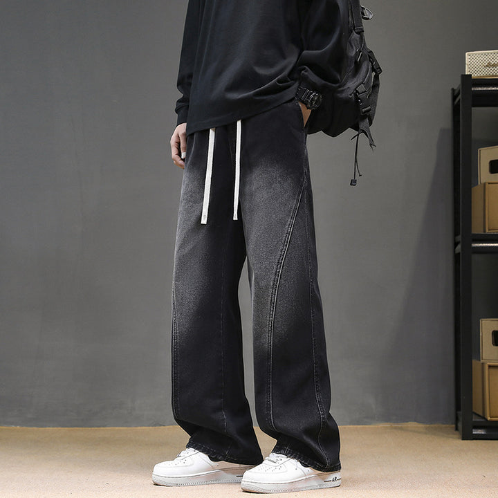 Herrens vida jeans med elastisk midja och modern design Mirla-Eva Jonsson