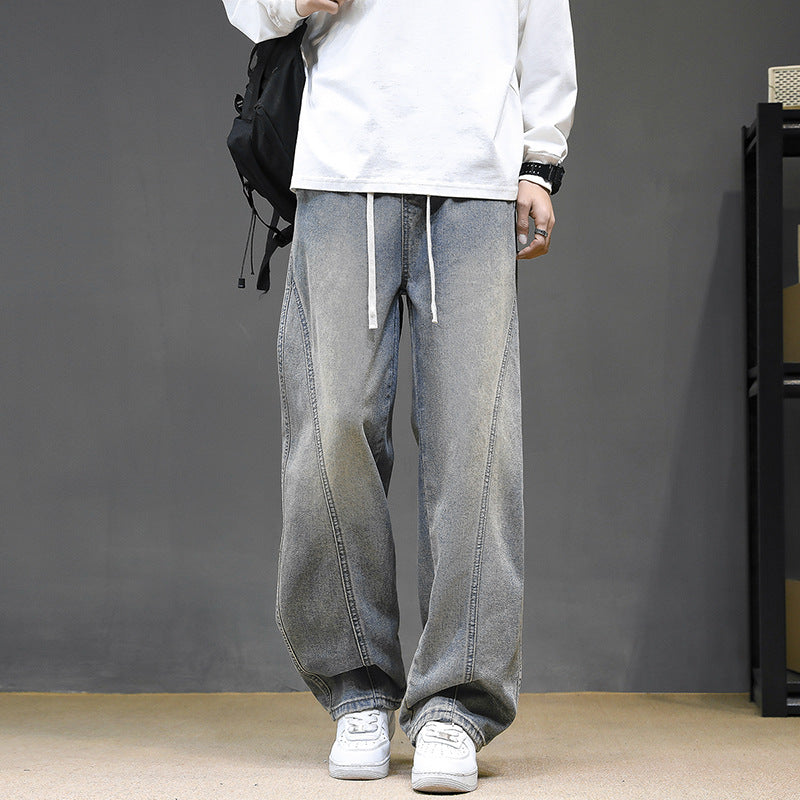 Herrens vida jeans med elastisk midja och modern design Mirla-Eva Jonsson