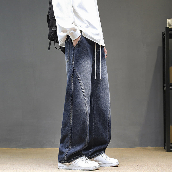 Herrens vida jeans med elastisk midja och modern design Mirla-Eva Jonsson