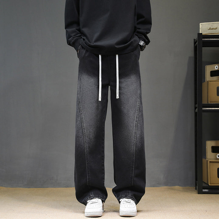 Herrens vida jeans med elastisk midja och modern design Mirla-Eva Jonsson