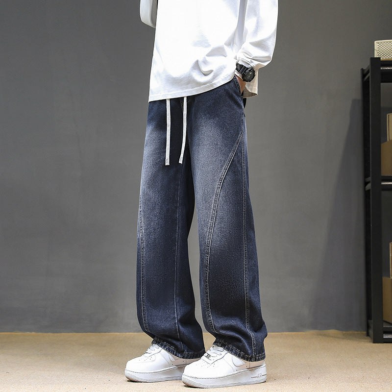 Herrens vida jeans med elastisk midja och modern design Mirla-Eva Jonsson