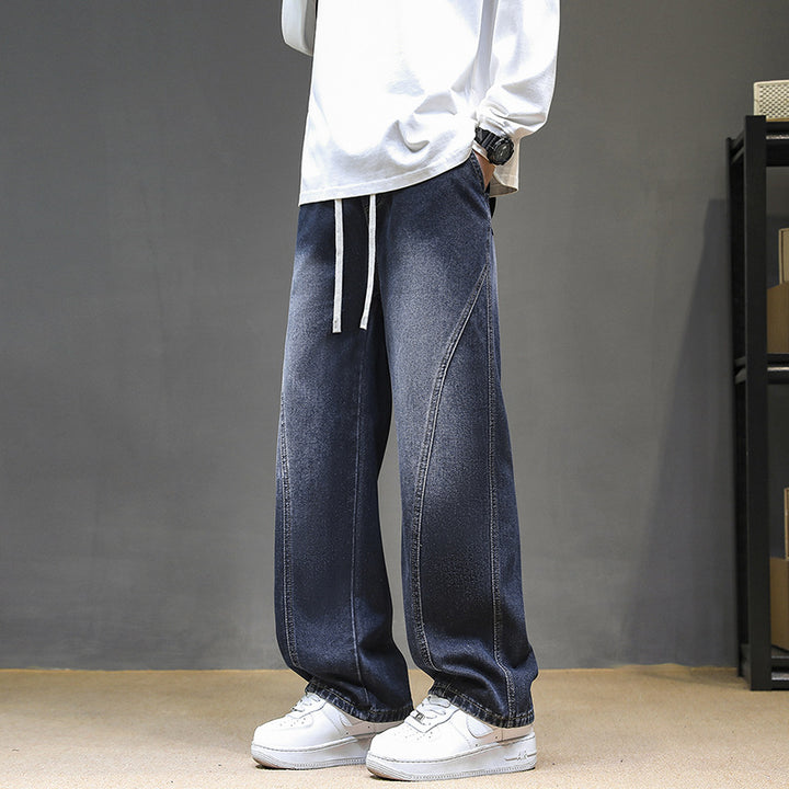 Herrens vida jeans med elastisk midja och modern design Mirla-Eva Jonsson