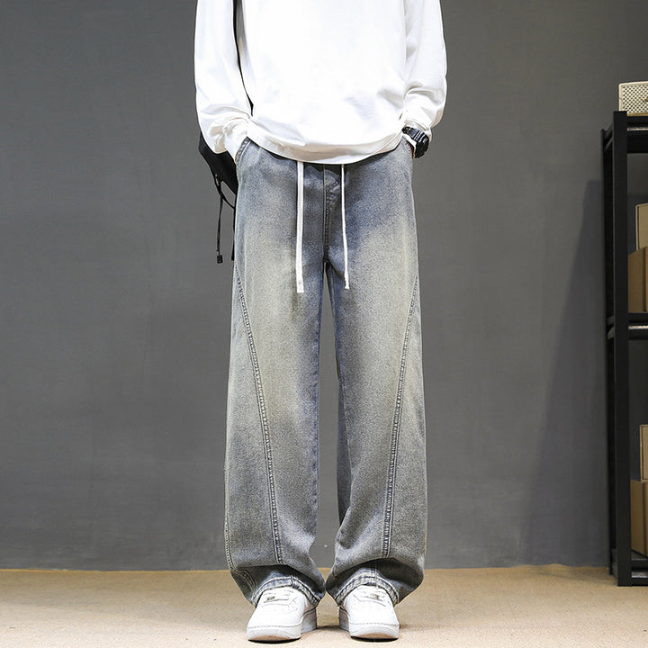 Herrens vida jeans med elastisk midja och modern design Mirla-Eva Jonsson
