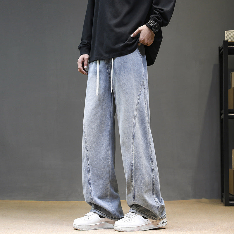 Herrens vida jeans med elastisk midja och modern design Mirla-Eva Jonsson