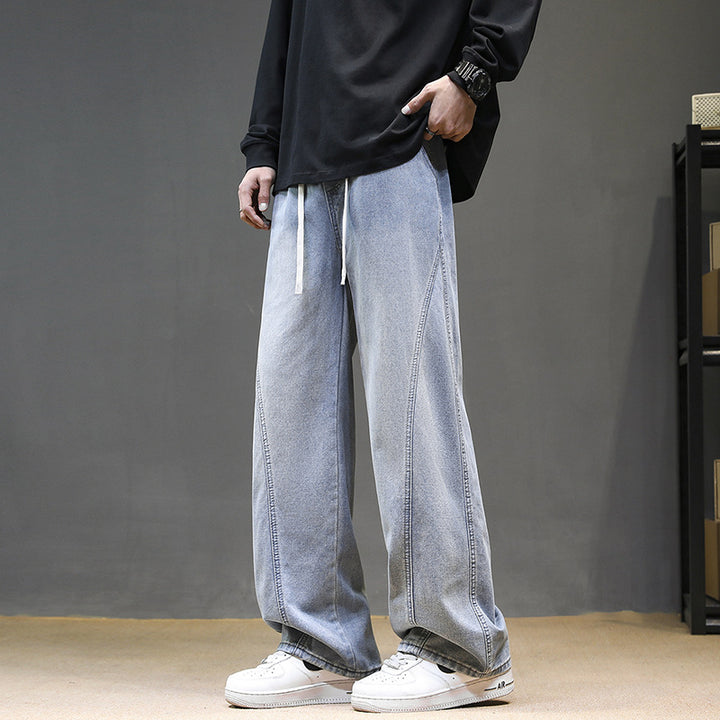 Herrens vida jeans med elastisk midja och modern design Mirla-Eva Jonsson