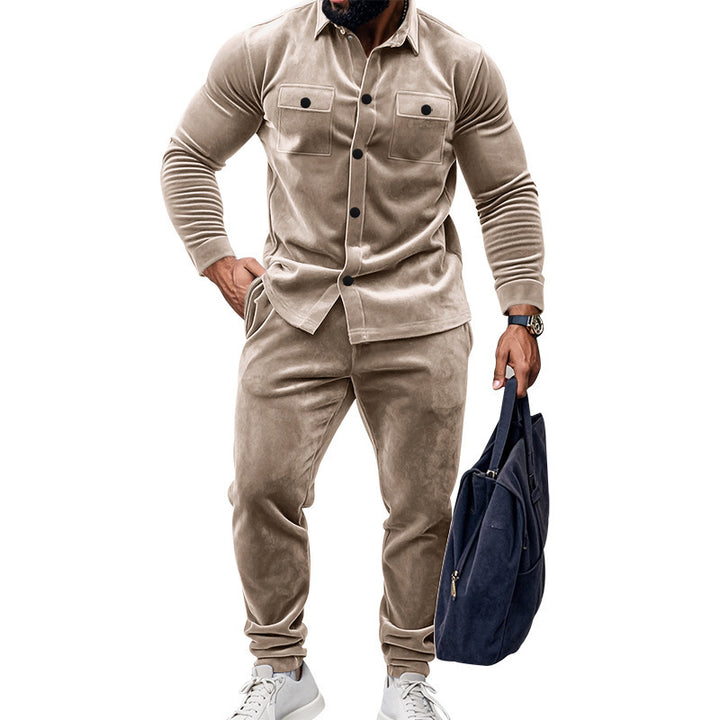 Herrensportig Premium-Jogginganzug med praktiska fickor och avslappnad passform Mirla-Eva Jonsson