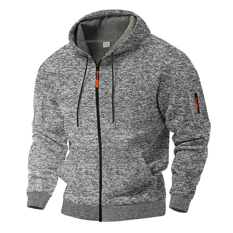Herrensportig hoodie med kontrasterande detaljer och dragkedja Eva Jonsson-Eva Jonsson