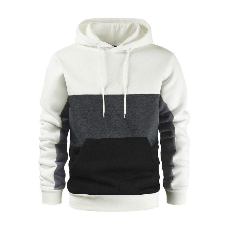 Herrensportig hoodie med kontrasterande färgblockdesign Mirla-Eva Jonsson