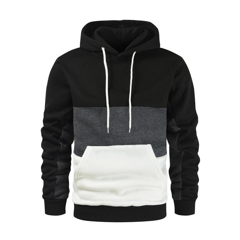 Herrensportig hoodie med kontrasterande färgblockdesign Mirla-Eva Jonsson