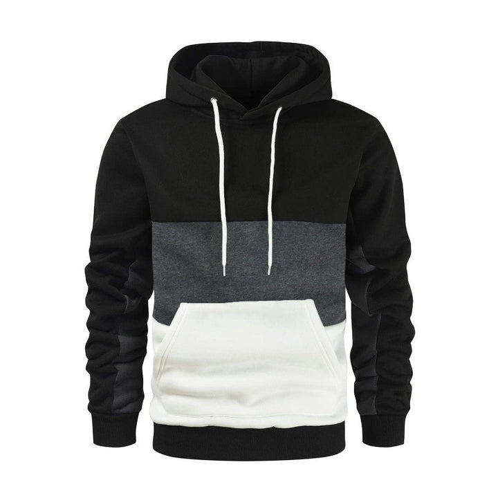 Herrensportig hoodie med kontrasterande färgblockdesign Mirla-Eva Jonsson