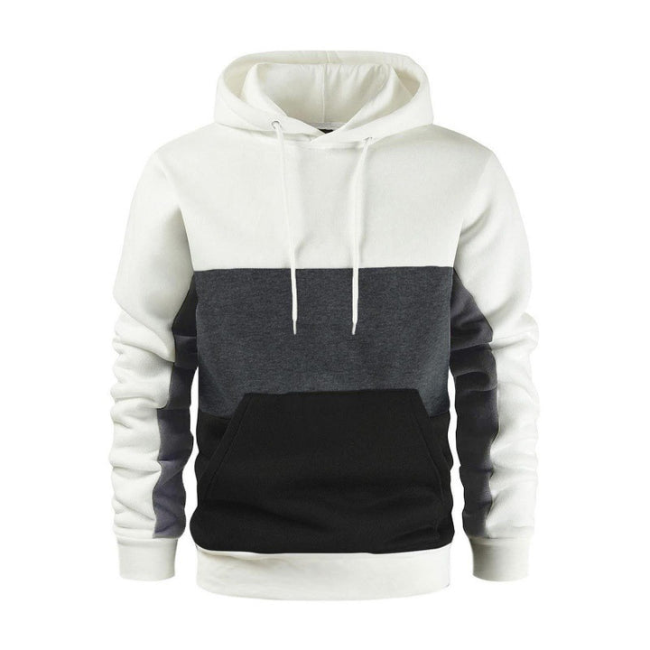Herrensportig hoodie med kontrasterande färgblockdesign Mirla-Eva Jonsson