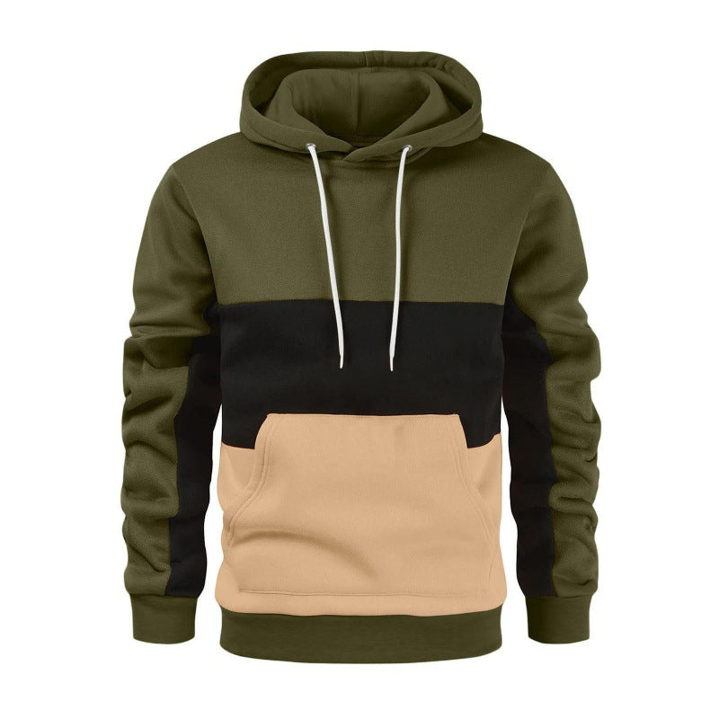Herrensportig hoodie med kontrasterande färgblockdesign Mirla-Eva Jonsson
