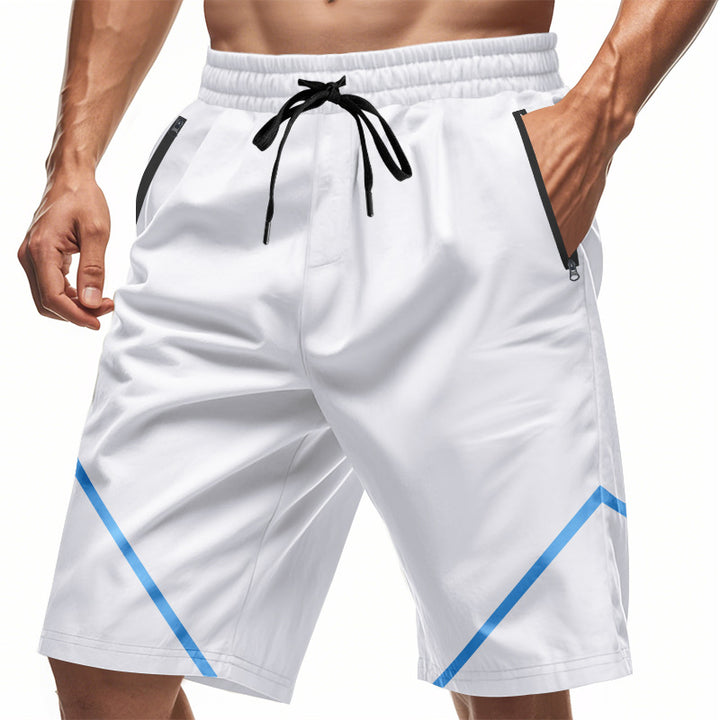 Herrensportiga shorts med elastisk midja och praktiska dragkedjefickor Eva Jonsson-Eva Jonsson