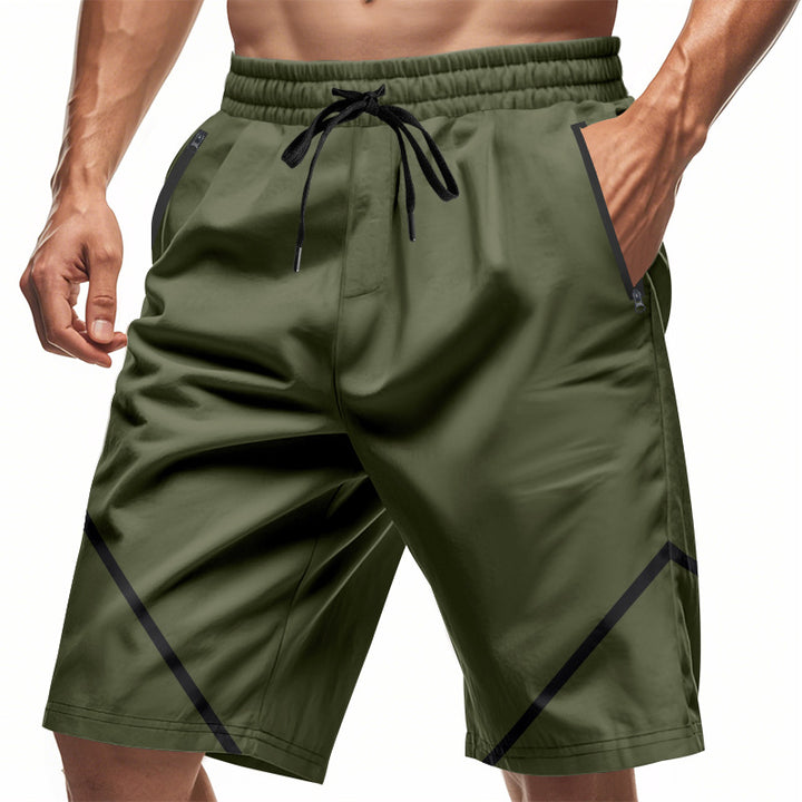 Herrensportiga shorts med elastisk midja och praktiska dragkedjefickor Eva Jonsson-Eva Jonsson
