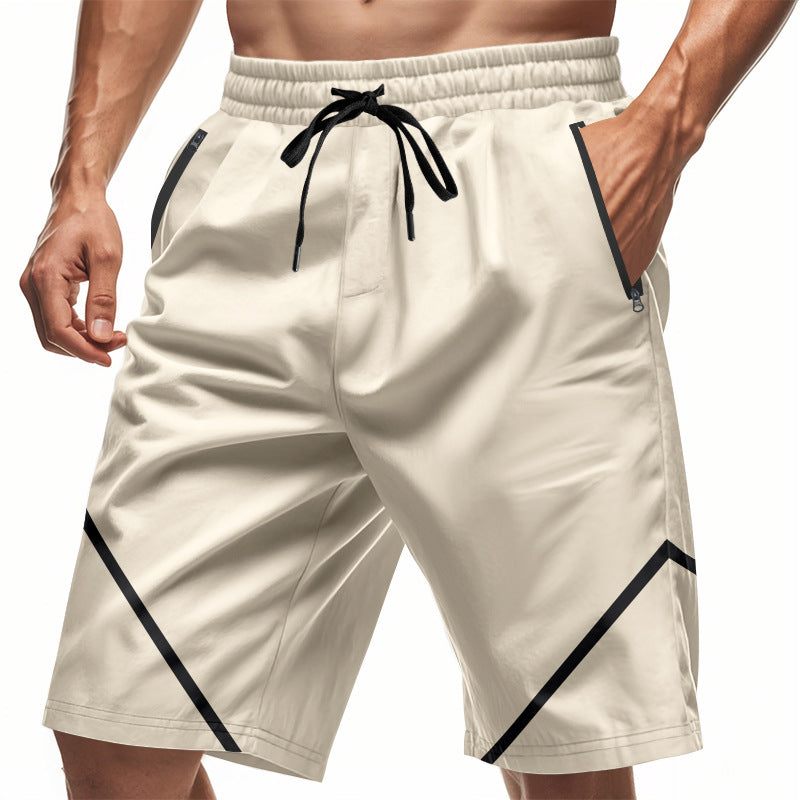 Herrensportiga shorts med elastisk midja och praktiska dragkedjefickor Eva Jonsson-Eva Jonsson