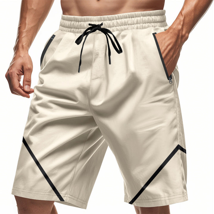 Herrensportiga shorts med elastisk midja och praktiska dragkedjefickor Eva Jonsson-Eva Jonsson