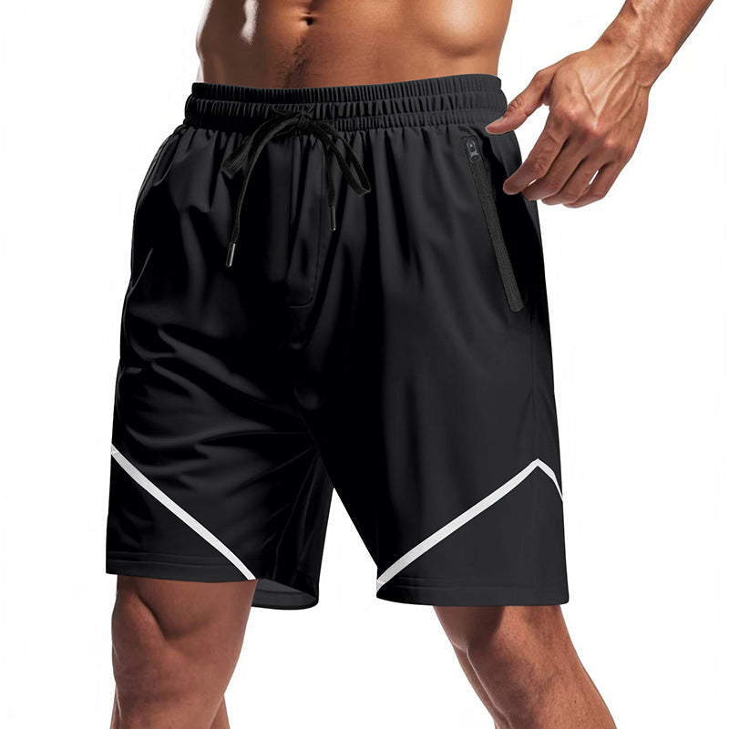 Herrensportiga shorts med elastisk midja och praktiska dragkedjefickor Eva Jonsson-Eva Jonsson