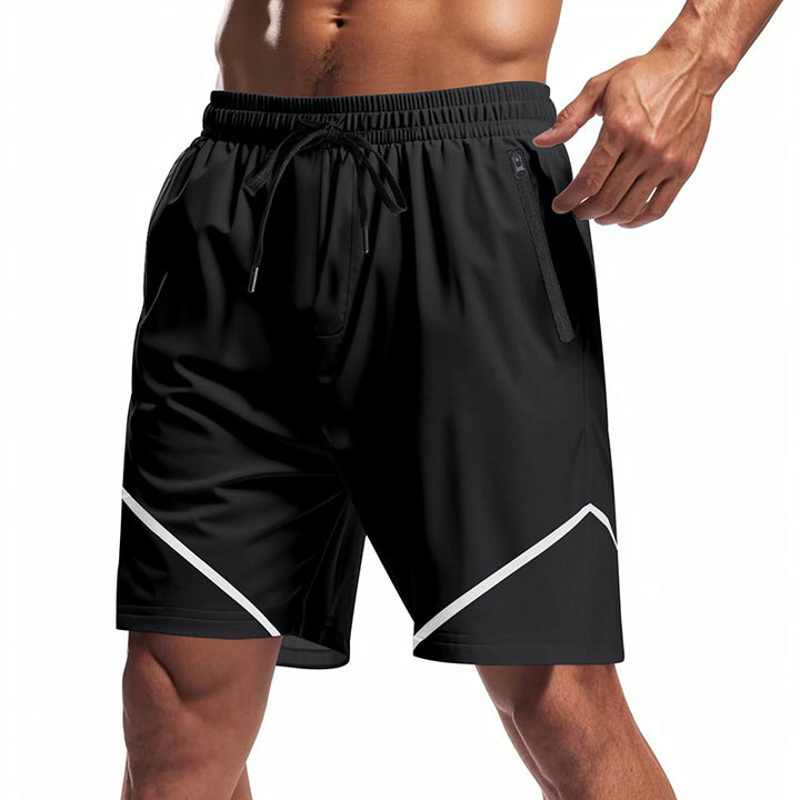 Herrensportiga shorts med elastisk midja och praktiska dragkedjefickor Eva Jonsson-Eva Jonsson