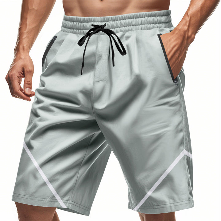 Herrensportiga shorts med elastisk midja och praktiska dragkedjefickor Eva Jonsson-Eva Jonsson