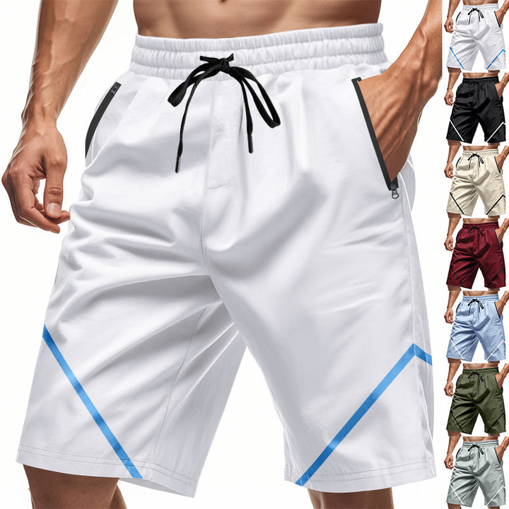 Herrensportiga shorts med elastisk midja och praktiska dragkedjefickor Eva Jonsson-Eva Jonsson