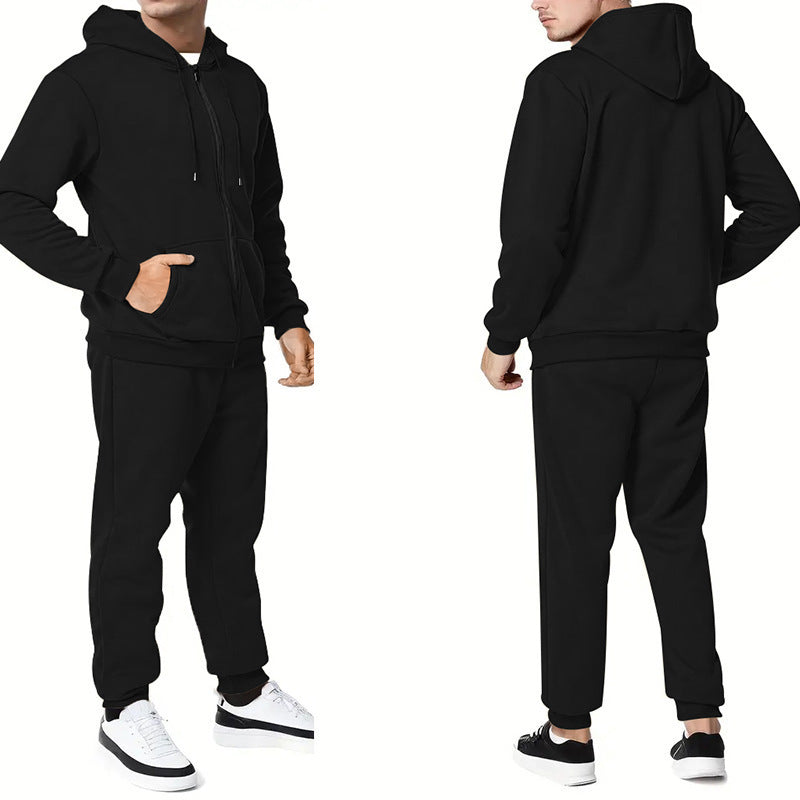 Herrensportslig hoodie- och joggingdräkts-set med praktiska fickor och andningsbara material Eva Jonsson-Eva Jonsson