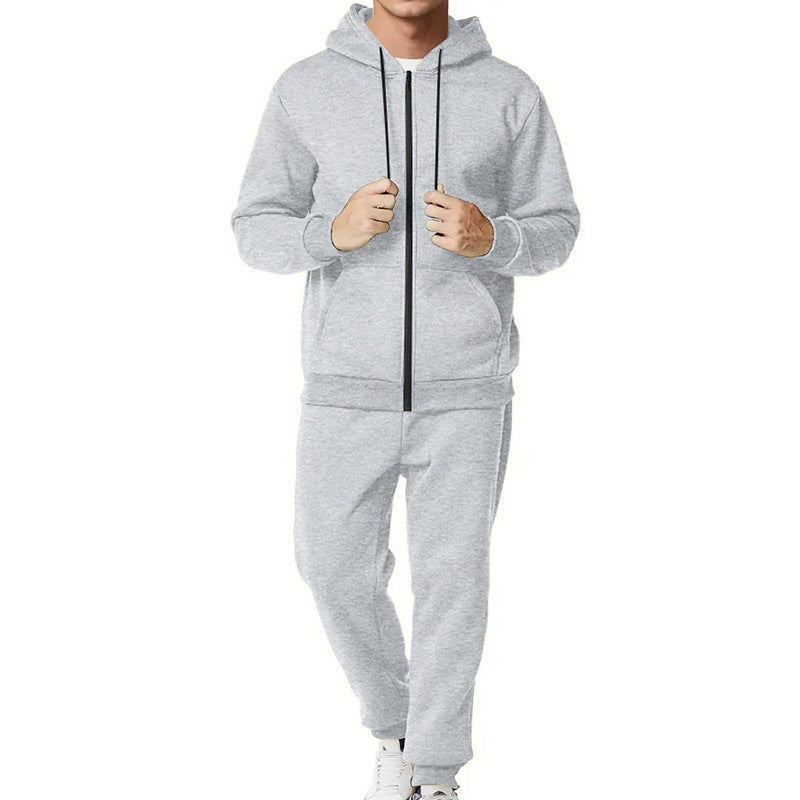Herrensportslig hoodie- och joggingdräkts-set med praktiska fickor och andningsbara material Eva Jonsson-Eva Jonsson