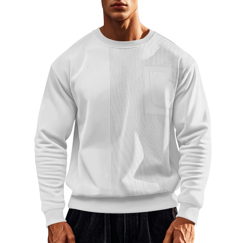 Herrers Sportig Sweatshirt med struktureret design og praktisk lomme Mirla-Eva Jonsson