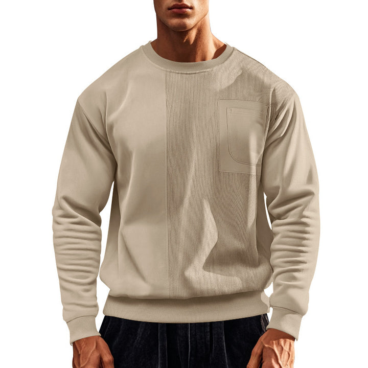 Herrers Sportig Sweatshirt med struktureret design og praktisk lomme Mirla-Eva Jonsson