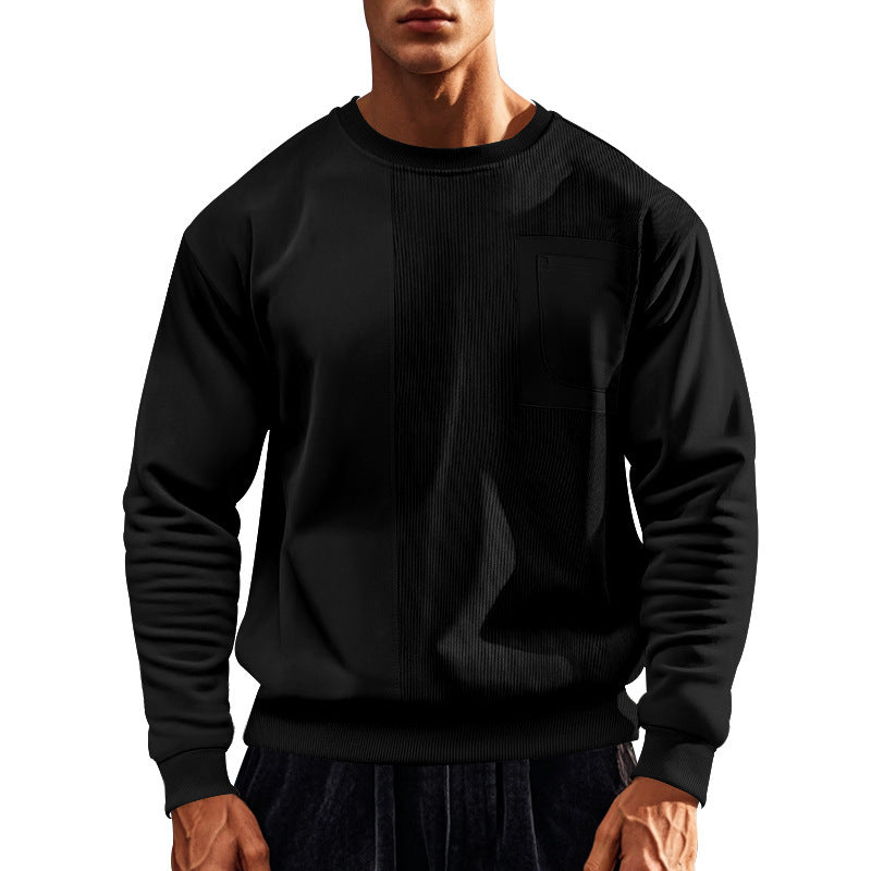 Herrers Sportig Sweatshirt med struktureret design og praktisk lomme Mirla-Eva Jonsson