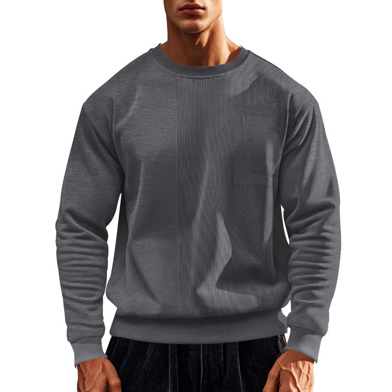 Herrers Sportig Sweatshirt med struktureret design og praktisk lomme Mirla-Eva Jonsson