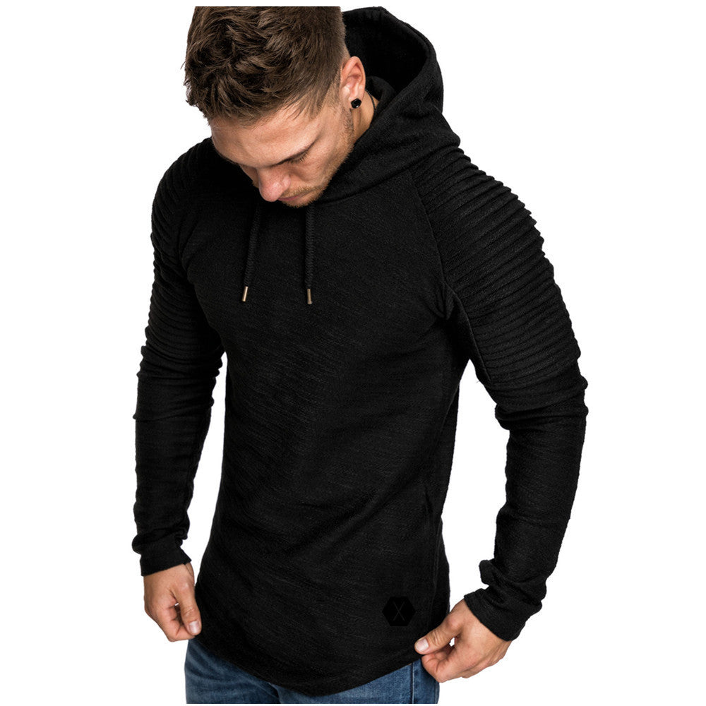 Herrhoodie med strukturerad design och moderna raglanärmar Mirla-Eva Jonsson