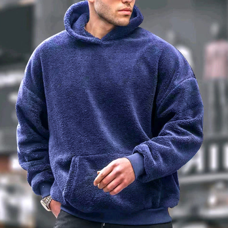 Herrhoodies i mjukt Sherpa-material Mirla-Eva Jonsson