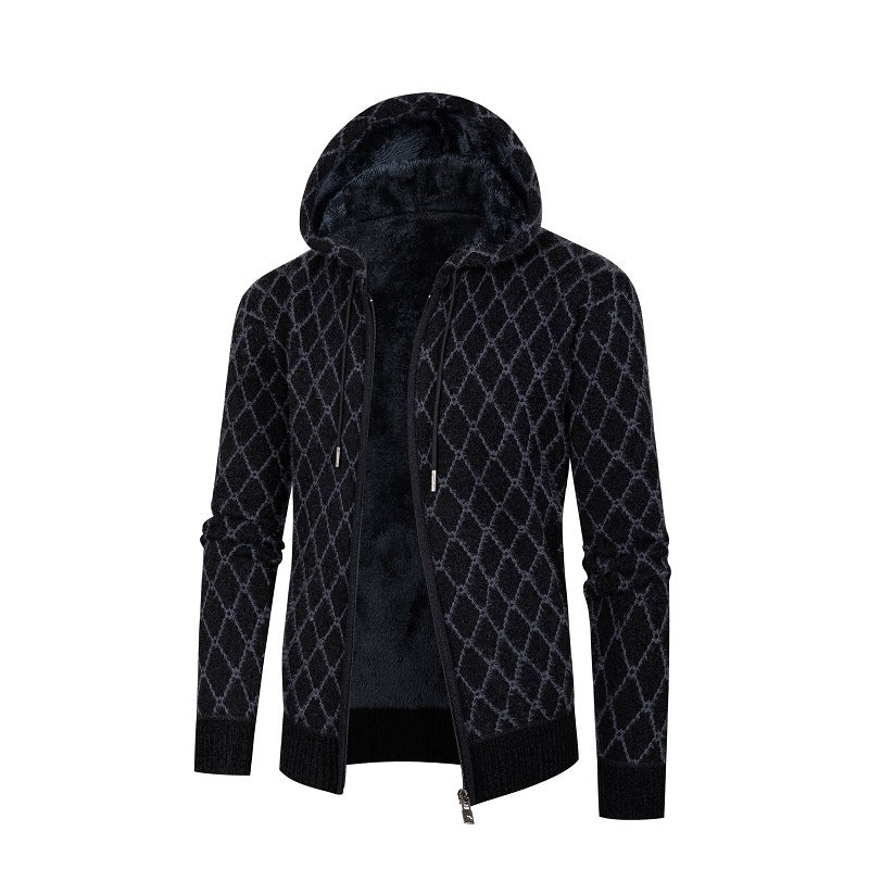 Herrjacka med modern rombmönster och mysigt innerfoder Mirla-Eva Jonsson