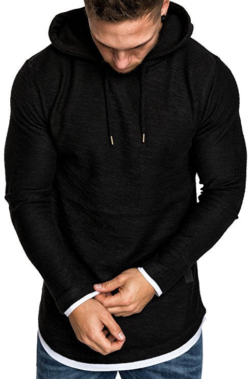 Herrlangarm hoodie med sportig skärning och fin struktur Eva Jonsson-Eva Jonsson