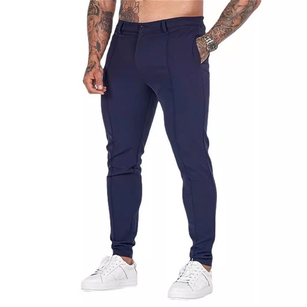 Herrmode Sportig Slim-Fit Joggingbyxor med elastisk midja och sidofickor Mirla-Eva Jonsson